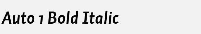 Auto 1 Bold Italic